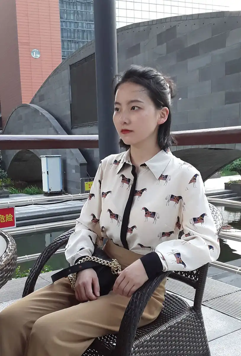 重磅撞色方领长袖衬衣